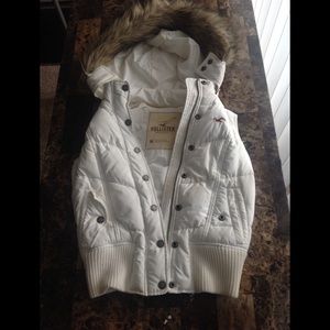 Cute Cream with Fur hood.